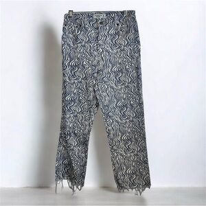Abercrombie & Fitch Jeans The 90s Straight Ultra High Rise Size 28/6R Wavy Print